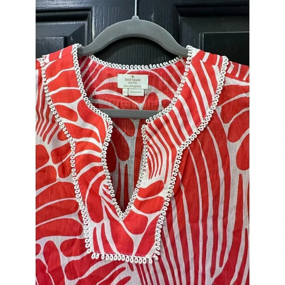 KATE SPADE Gwen Tunic / Dress / Swim Coverup Size XS silk linen - Picture 2 of 6